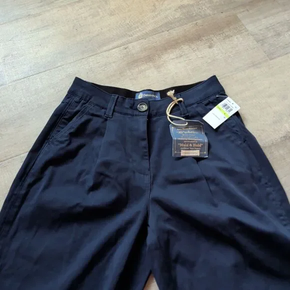 Democracy Ab"solution® Women's Skyrise Colored Trouser Pants Navy Blue Size 4 - Picture 2 of 8